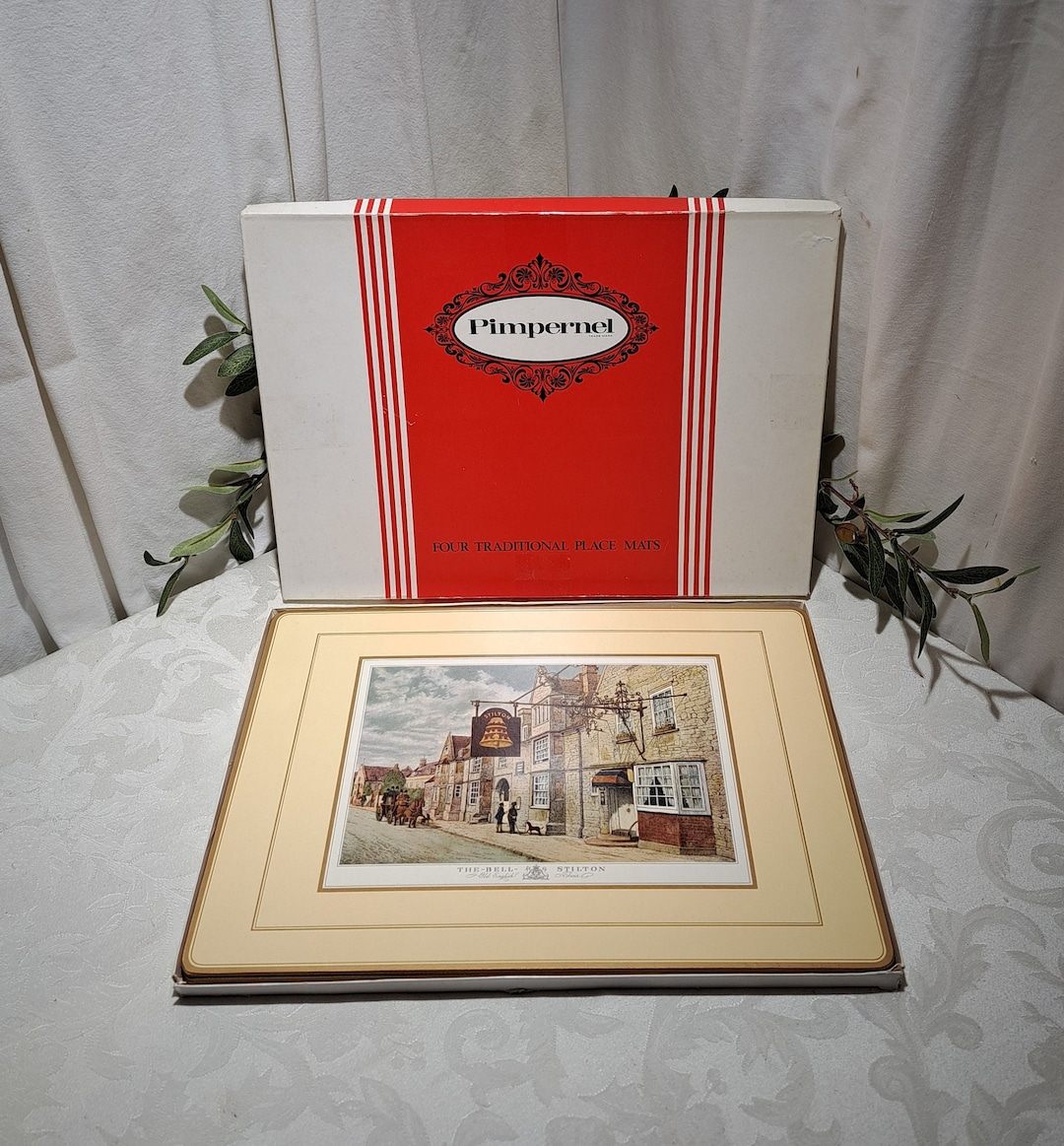 Vintage Set of 4 Large 18