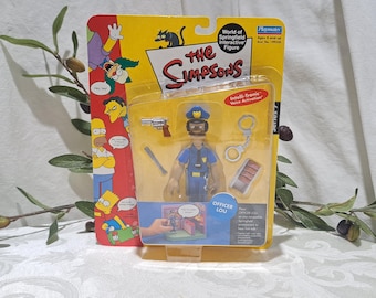 New In Box Vintage 2001 Playmates The Simpsons Series 7 Policeman Officer Lou World Of Springfield Interactive Collectible Figure