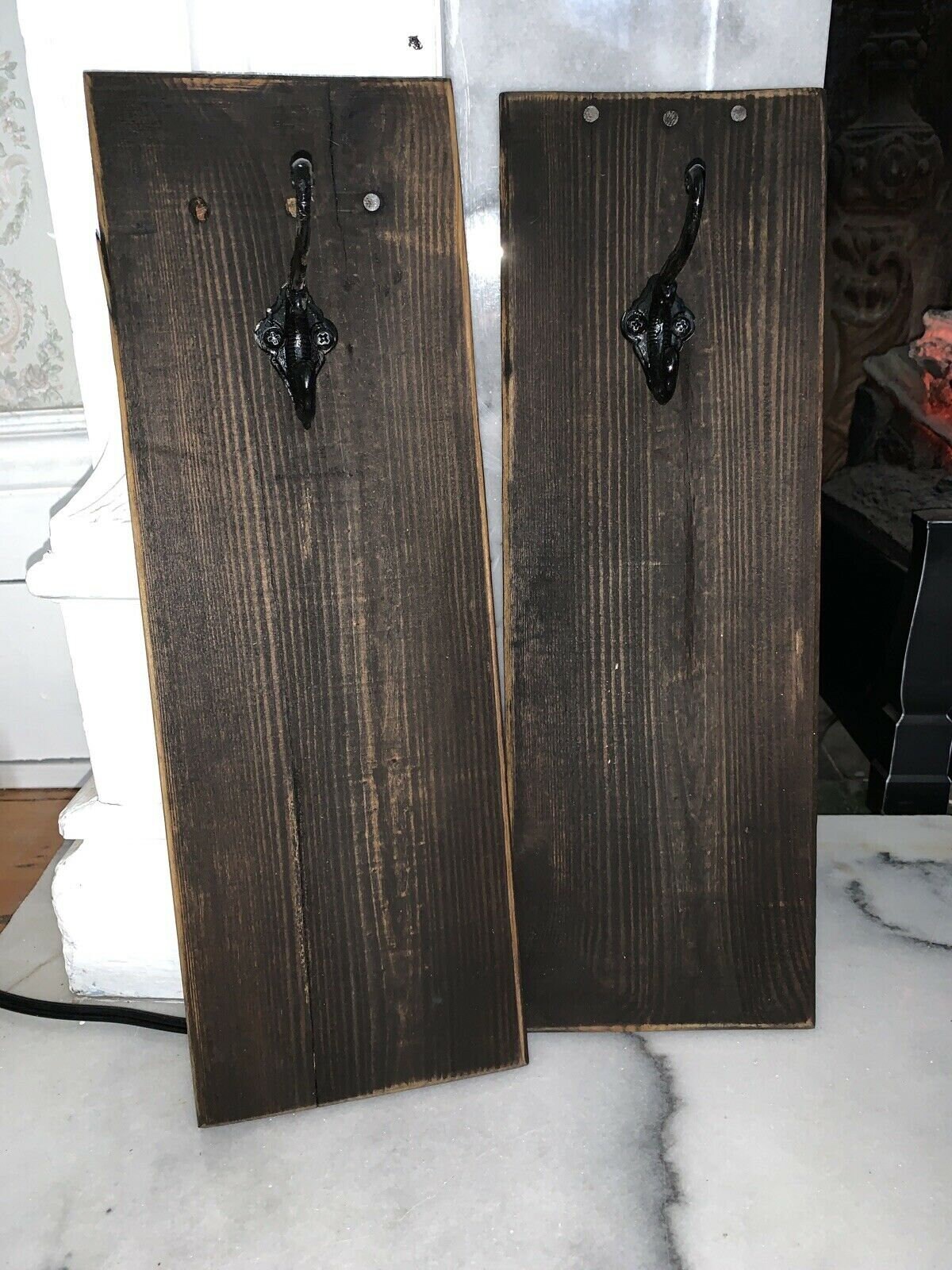 Decorative Wooden Slab Plaque Hangers Handmade Looks Vintage Etsy