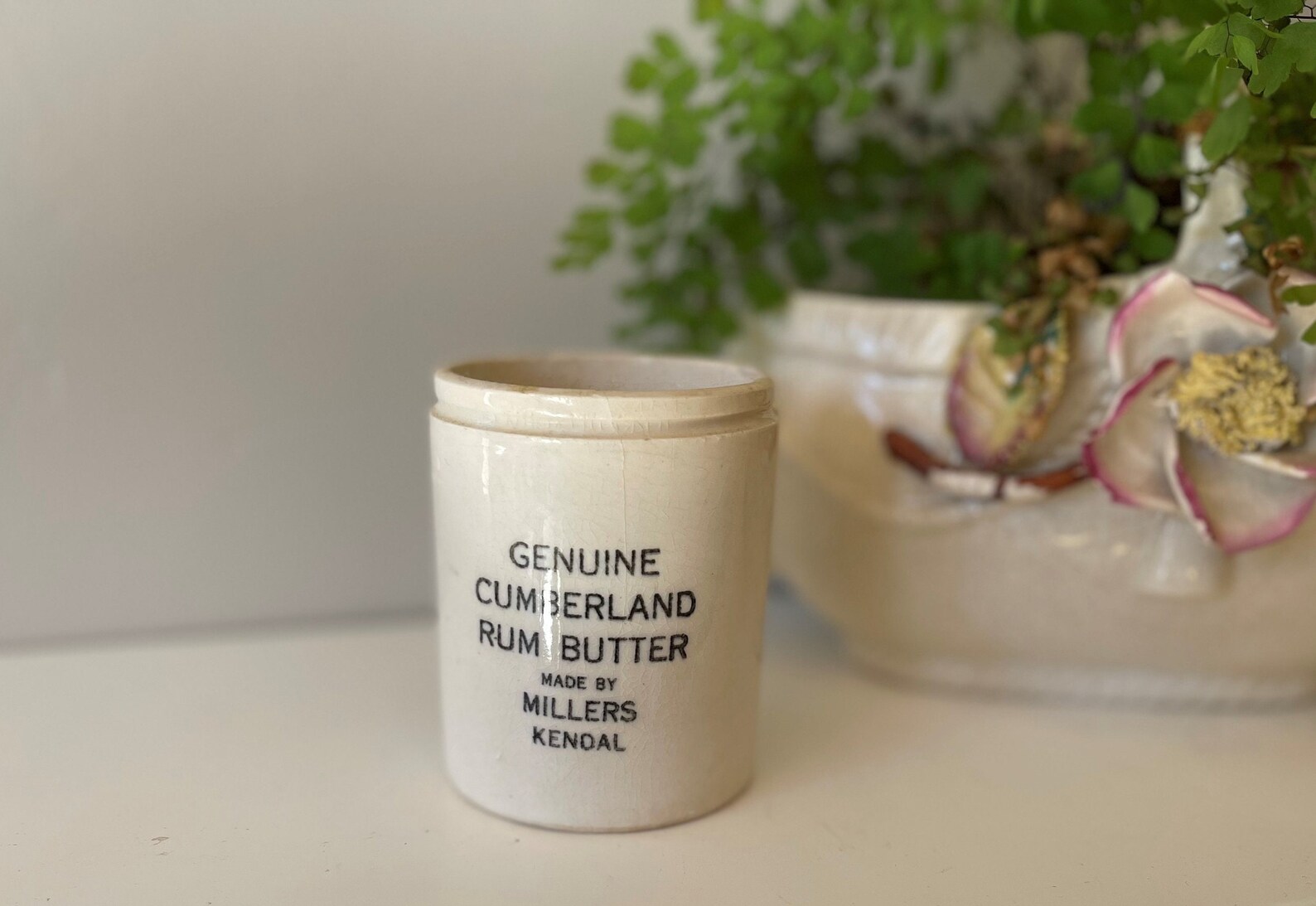 Antique Cumberland Rum Butter Pot, Millers Kendal Stoneware Jar. VGC Etsy