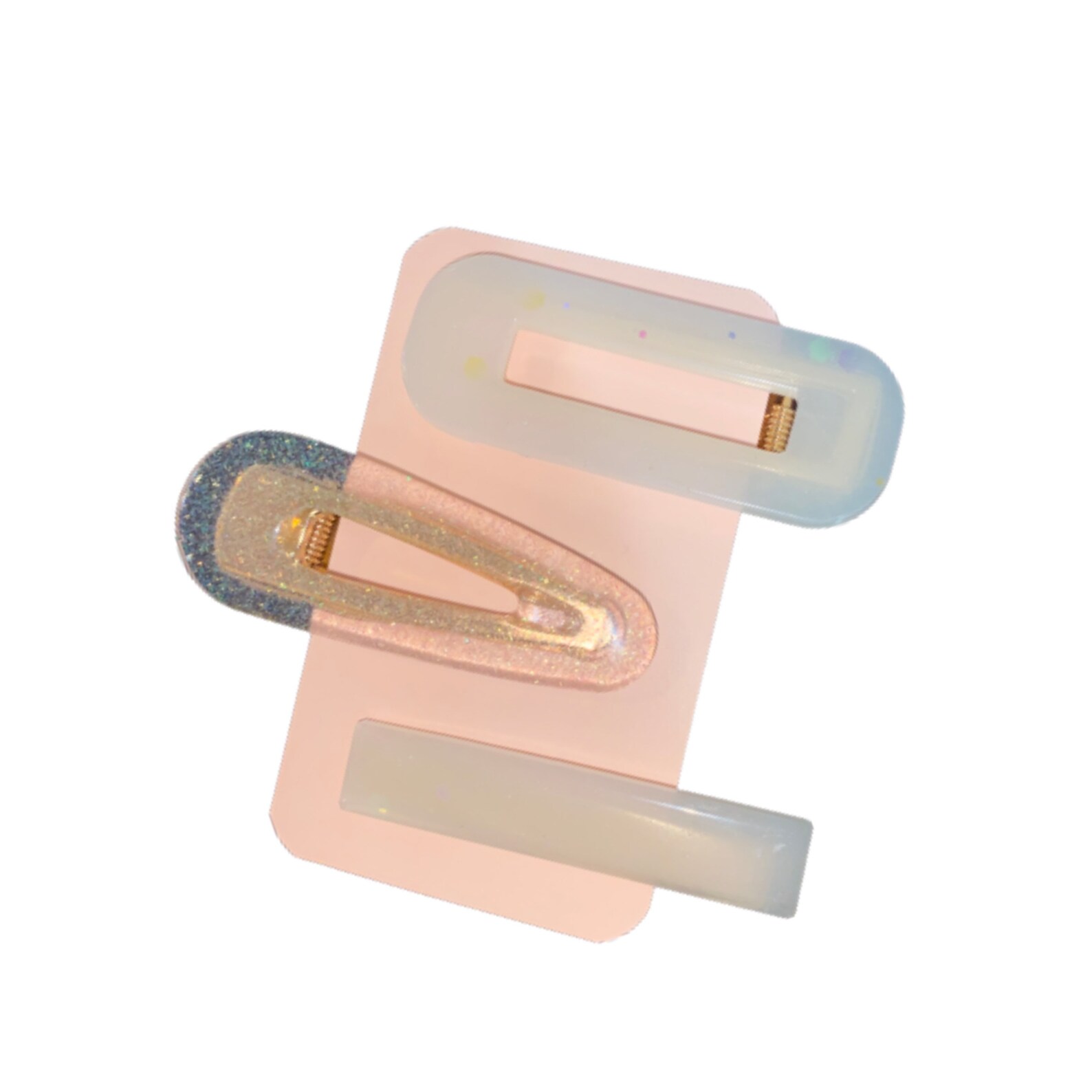 Set of hair barrettes plain barrettes set of 3 opaque Etsy