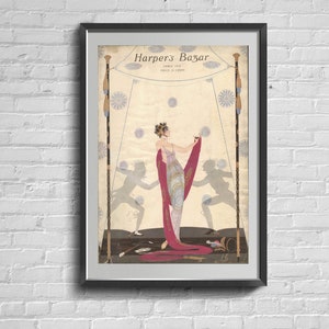 Vintage Fashion Magazine Cover Wandkunst Druck. April 1918.