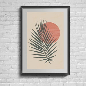 Scandinavian Modern Abstract Wall Art. Boho Decor. Scandi Minimalist Print. Living Room Poster.