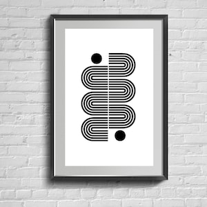 Boho Gebrannter Orange Druck. Mid-Century Modern Wall Art. Hellblaues Senfgelbes Poster. Wohndekor.