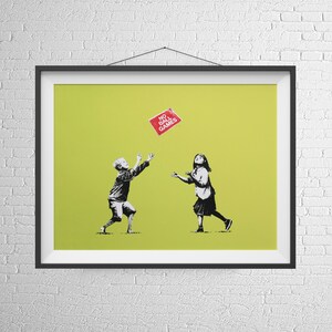 No Ball Games (Green) Illustration Art Decor. Famous Graffiti Art Print. Fashionable Wall Poster.