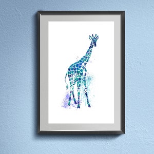 Giraffe Wall Art. Watercolors Giraffes Arts Prints. Kids Print. Children&#39;s Room Decor.