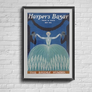 Stampa artistica da parete con copertina di rivista di moda d&#39;epoca. Manifesto del maggio 1922.