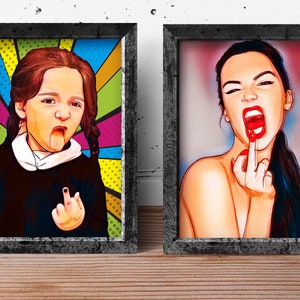 Lot de 2 imprimés Girl Power. Affiche féministe. Art mural féminin fort, femme autonome.