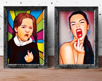 Set Of 2 Girl Power Print. Feminist Poster. Empowered Woman Strong Female Wall Art.