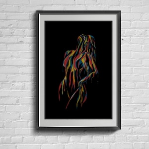 Line Empowered Woman Strong Semale Wall Art. The Future Is Female. Girl Power Print. Feminist Poster.