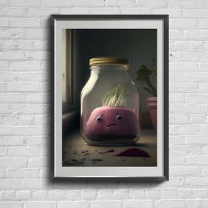 The Last Beet Poster. Signierter Kunstdruck. Raum Wand Dekor.