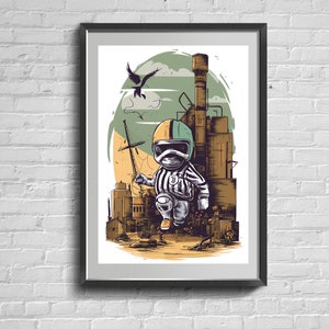 Emblem Football Club Poster. Gift For A Football Fan Print. Modern FC Wall Art.