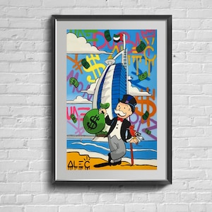 Painting Illustration Digital Print. Living Room Art Decor.
