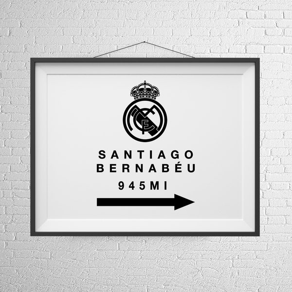 Stadium Football Club Poster. Modern FC Spain Wall Art. Gift For A Football Fan Print. Home Decor.