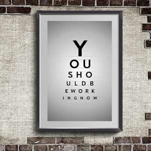 Grafika ścienna do wykresu oka. Prezent dla optyka. Dekoracja optometryczna. Wydruk z cytatem. Plakat motywacyjny.