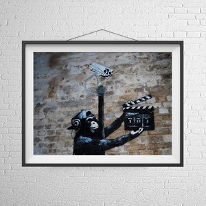 Famous Graffiti Monkey Art Print. Fashionable Wall Poster. Home Illustration Decor.