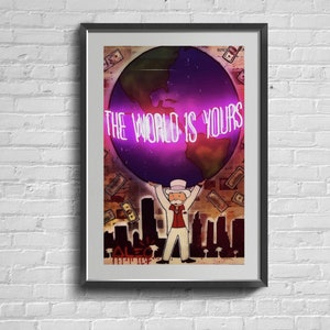 Famous Illustration Art Print, Mid-Century Style Illustration for Living Room, Retro Icon Wall Decor, Stylish Home Poster.