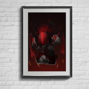 Game Picture Illustration Wall Print. Home Decor. Modern Wall Art.