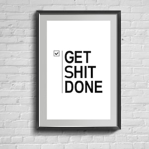 Cytat Wall Art. Dekoracja salonu. Zrób to. Plakat domowy. Nowoczesny wydruk.