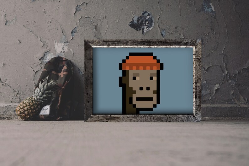 NFT Poster on Canvas. Monkey Profile Wall Art Home Decor. Etsy