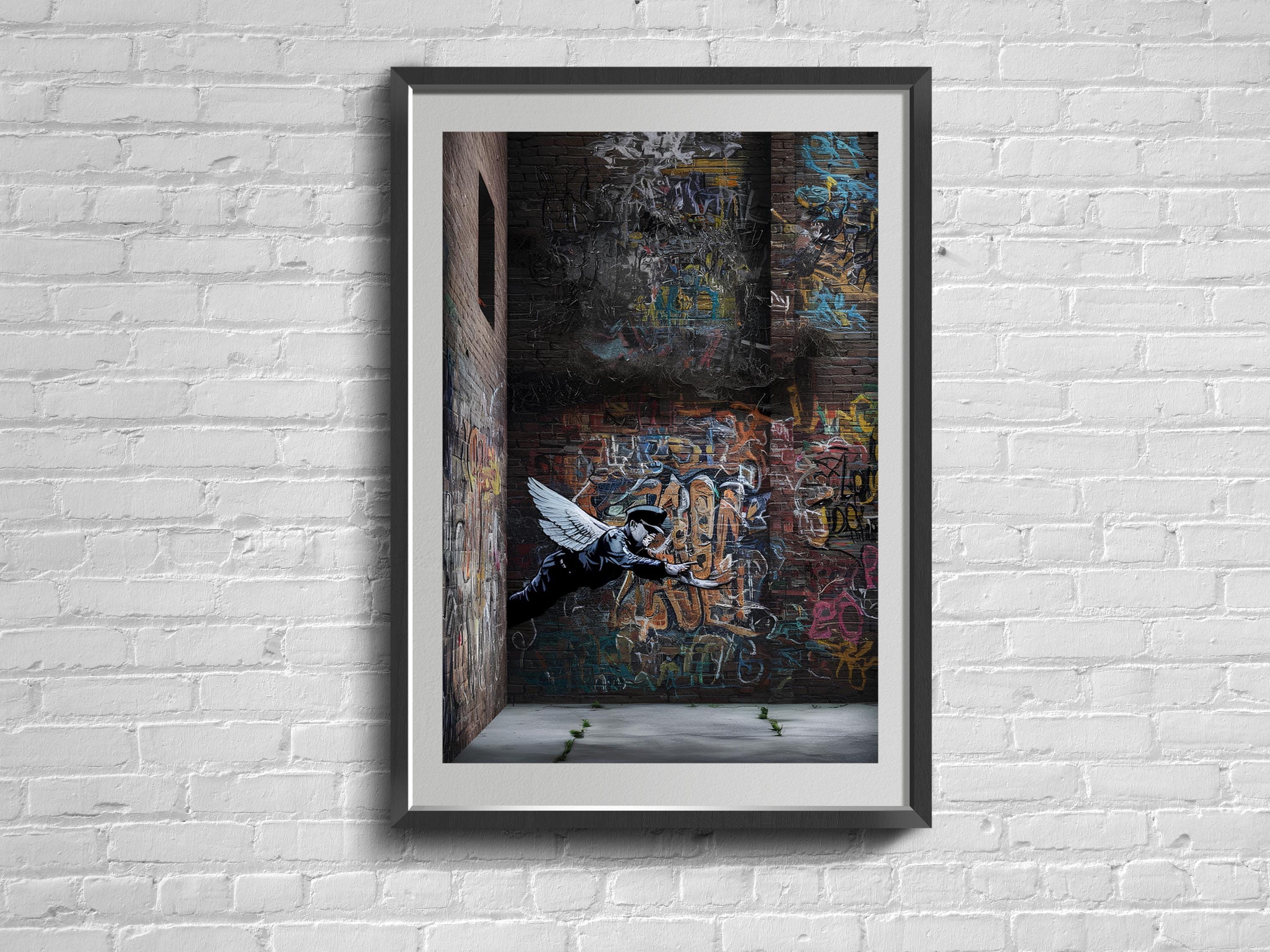 Banksy Flying Copper - Etsy Banksy Flying Copper - Etsy