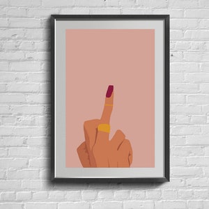 Krachtige vrouw sterke semale kunst aan de muur. De toekomst is vrouwelijk. Girlpower-print. Feministische poster.