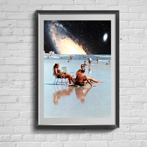 Vintage Weltall Poster. Galaxy Astronaut Druck. Jungen Zimmer Dekor.