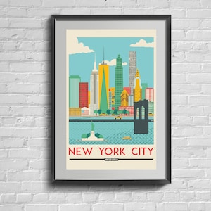 New York Wall Art. USA City Print. Minimalist Poster. Home Decor.
