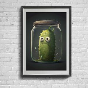 Kinderzimmer Wand Dekor. Signierter Kunstdruck. Poster The Last Pickle.