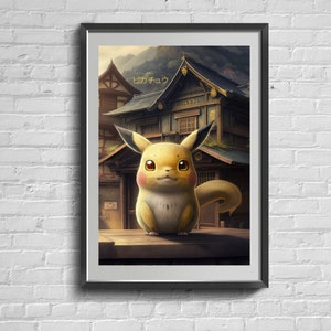 Catching Artwork for Fans of the Beloved Anime and Game Series. Characters in Vibrant Scenery - Unique and Eye.
