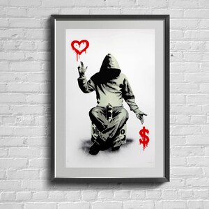 Famous Graffiti Art Print. Fashionable Illustration Wall Poster. Home Decor.
