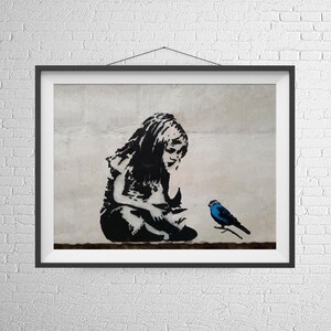 Famous Graffiti  Illustration Art Print. Fashionable Wall Poster.