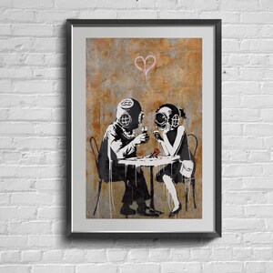 Famous Graffiti Trendy Love Illustration Art Print. Fashionable Wall Poster.