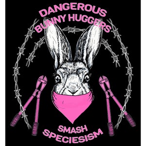Dangerous Bunny Huggers Smash Speciesism Vegan Art Print Pink - Etsy