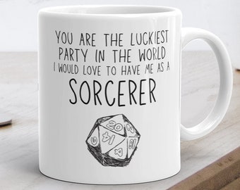 Sorcerer - Dungeons & Dragons - Mug - Sorcerer Gift - Gift - DnD - Dungeons and Dragons Mug - Dungeon Master - Dice Bag - Dice Box - Gifts