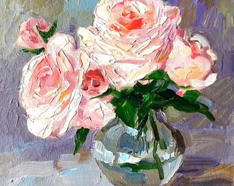 Huile Sur Toile Bouquet De Fleur