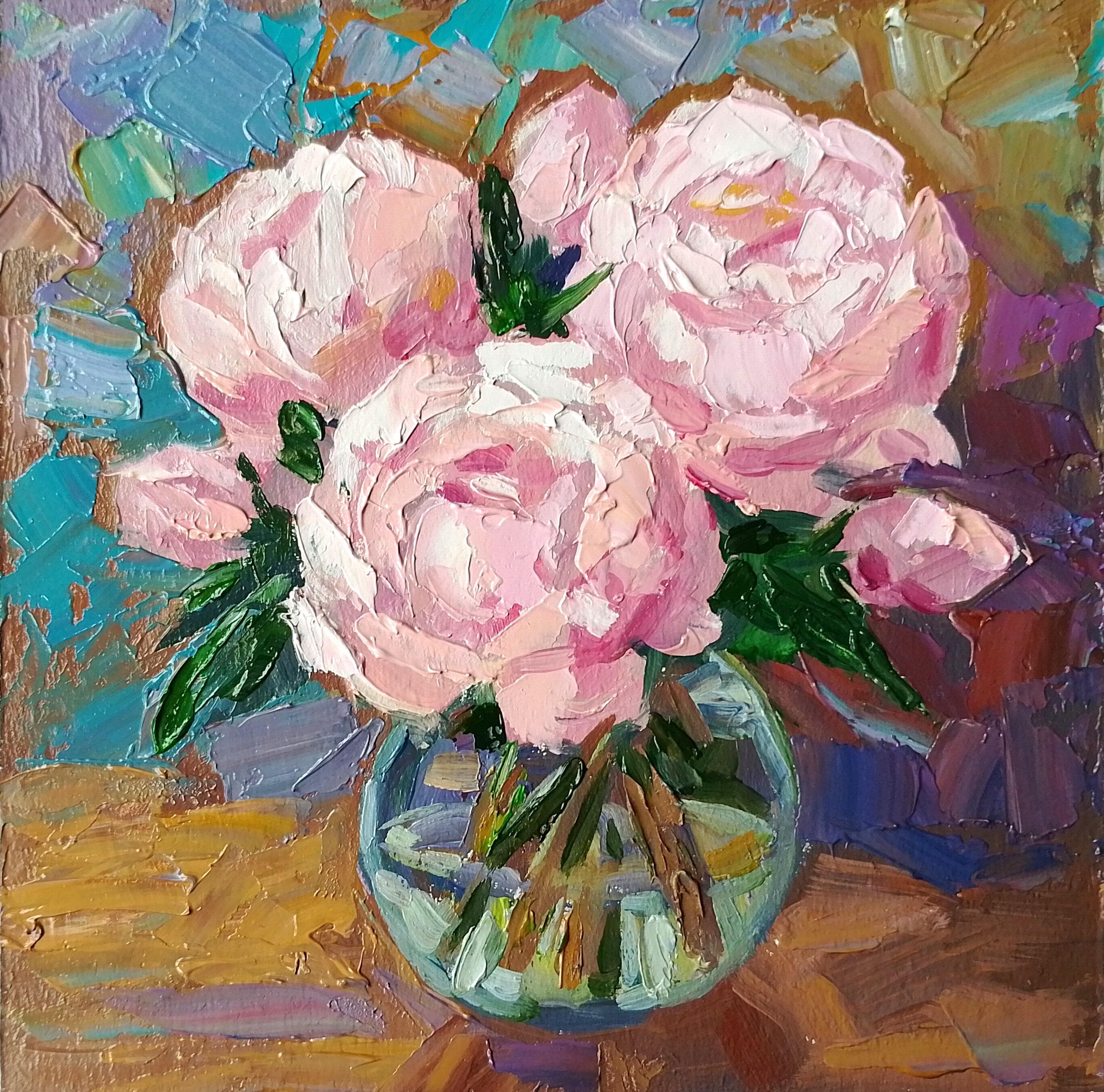 Quadro Su Tela XXL Muralo &ndash; Stampa Artistica Con Peonie E Fiori, Moderno, Natura, 387