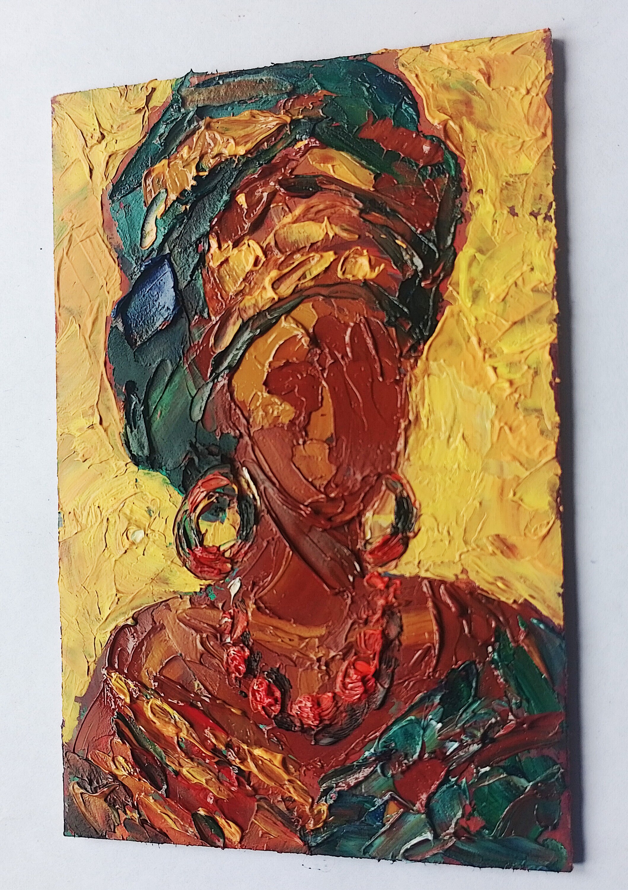 African American Woman Painting Oil Original Black Woman Portrait Black ...