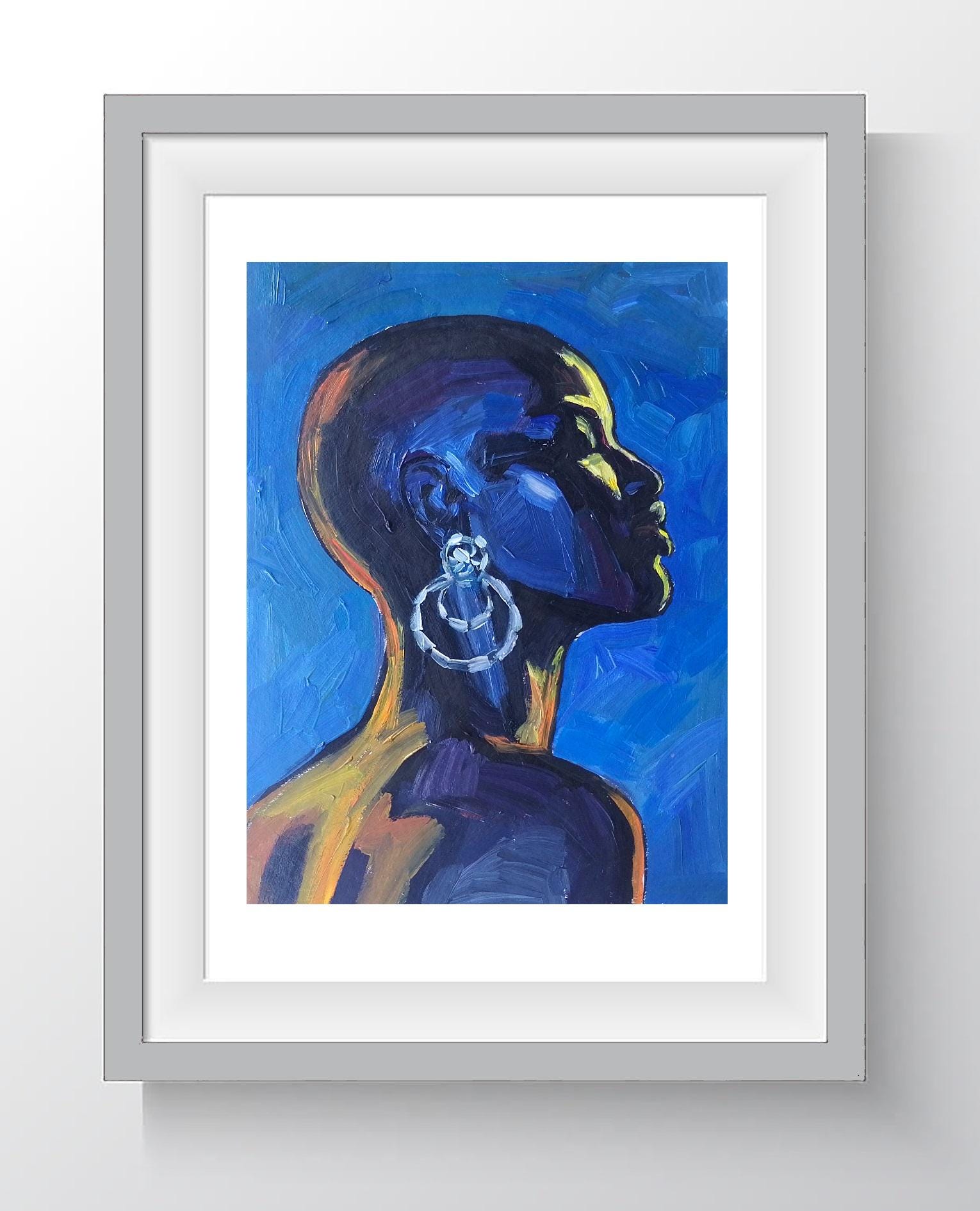 Black Woman Portrait, African American Woman, Original Oil Painting ...