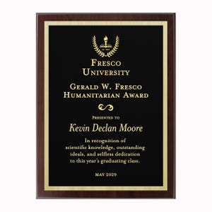 APEX/CLASSIC | Plaque | Multiple Sizes | Custom Engraved Award | Recognition | Appreciation | Black | No Engraving Fee image 6