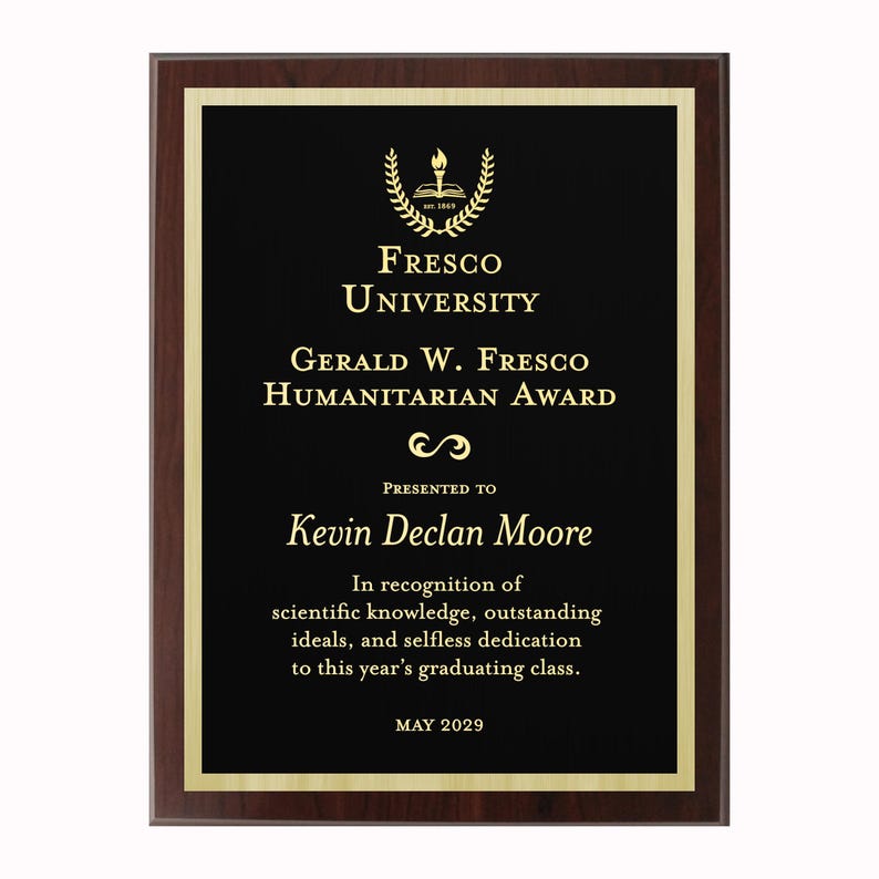 APEX/CLASSIC | Plaque | Multiple Sizes | Custom Engraved Award | Recognition | Appreciation | Black | No Engraving Fee image 6