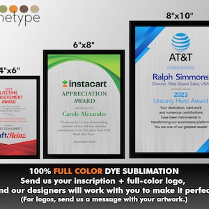 Awards Etc: Sublimation Plaques