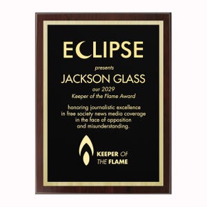 APEX/CLASSIC | Plaque | Multiple Sizes | Custom Engraved Award | Recognition | Appreciation | Black | No Engraving Fee image 5
