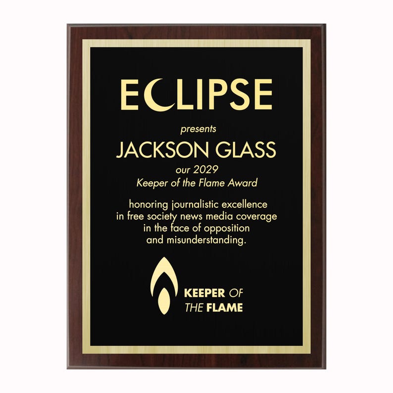 APEX/CLASSIC | Plaque | Multiple Sizes | Custom Engraved Award | Recognition | Appreciation | Black | No Engraving Fee image 5