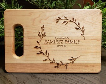 Custom Cutting Board - Personalized Cutting Board - Wedding Gift - Engagement Gift - Gifts for Mom - Wood Cutting Board