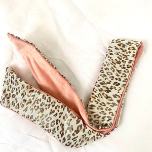 Different reversible leopard turbans, powder pink image 6