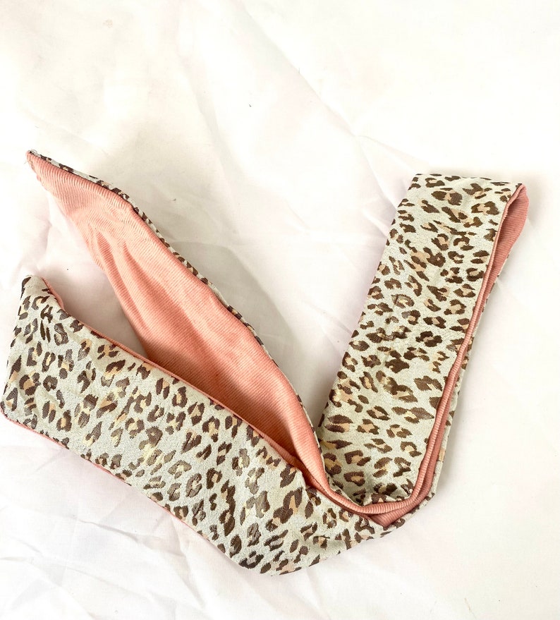 Different reversible leopard turbans, powder pink image 6