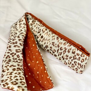 Different reversible leopard turbans, powder pink image 9