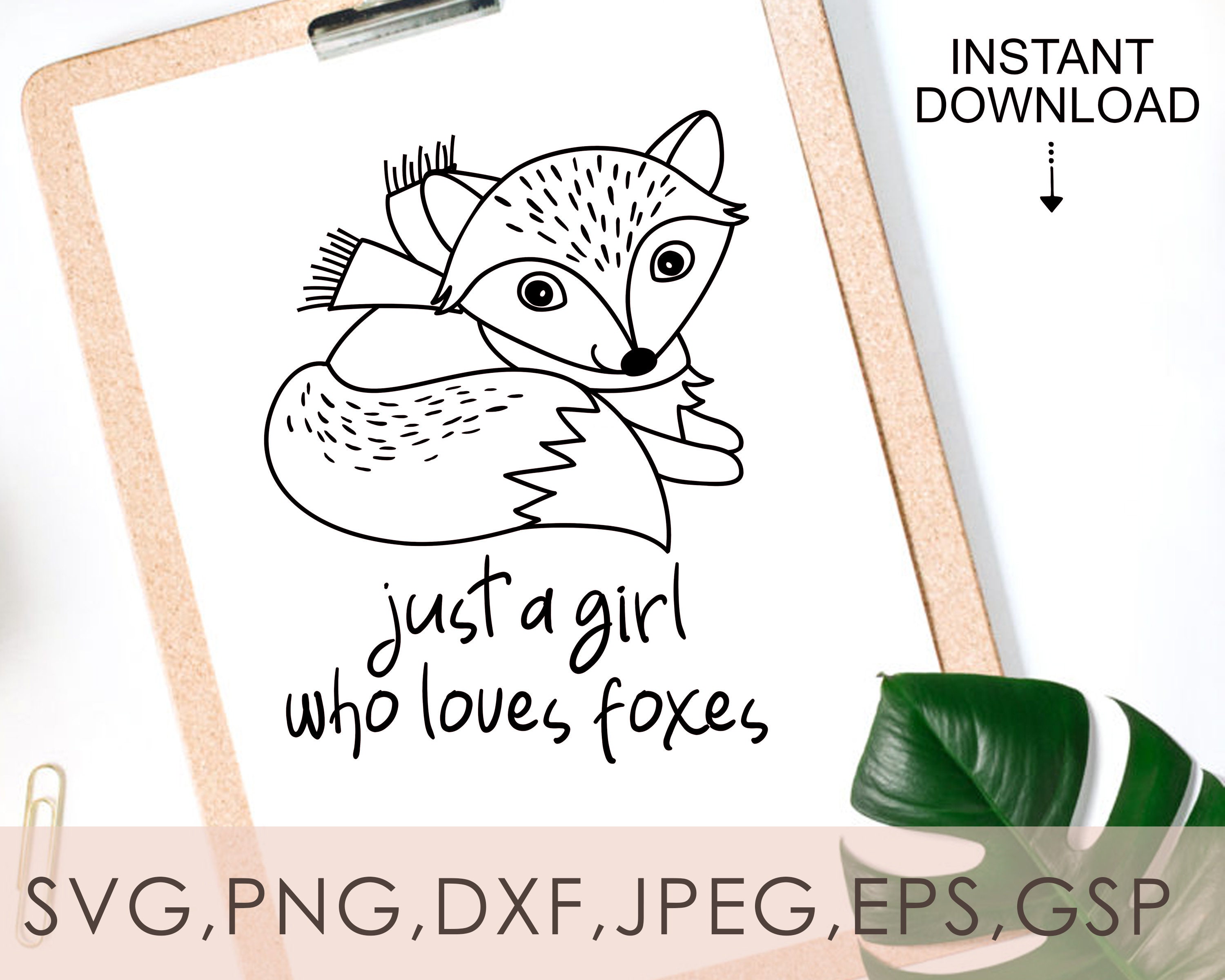 Fox Svg Just A Girl Who Loves Foxes I Cute Saying Etsy