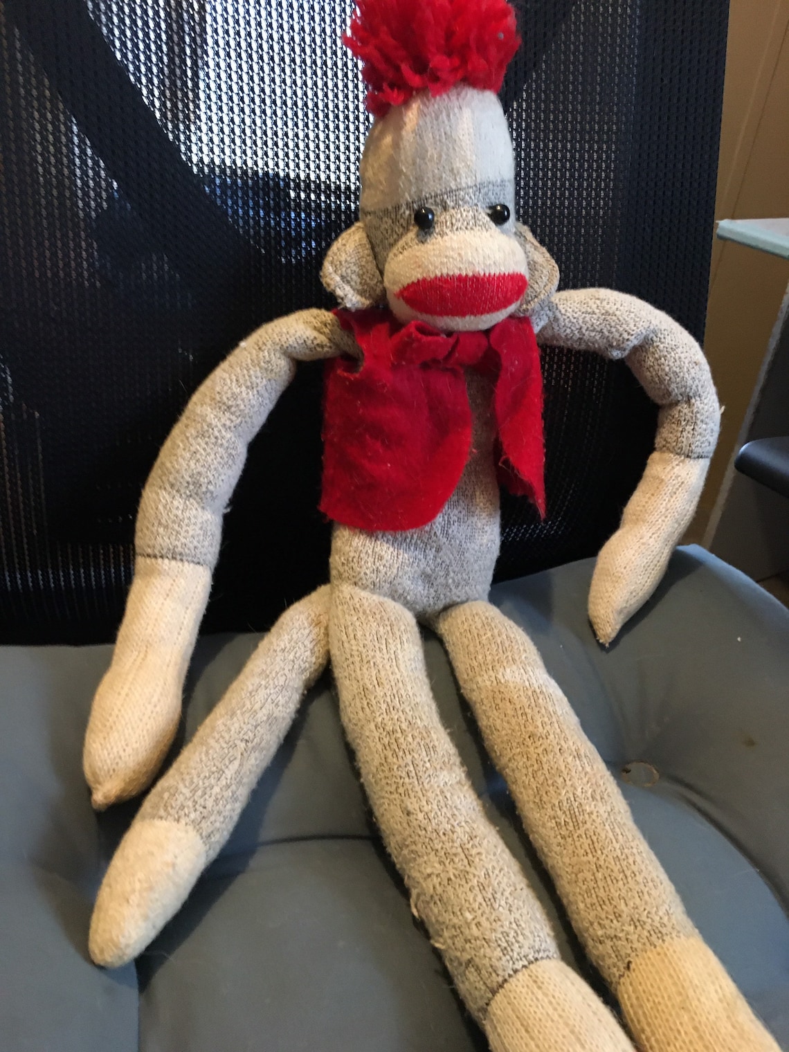 Vintage handmade Sock Monkey toy stuffed monkey Etsy